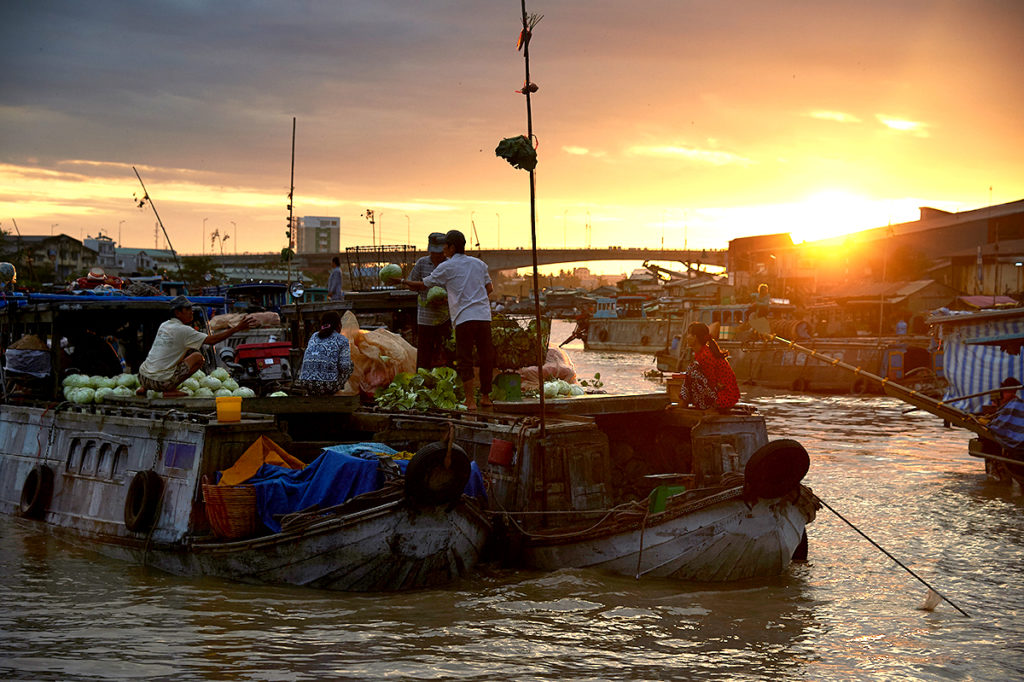 Cai Rong Floating Market, Mekong Delta, Vietnam