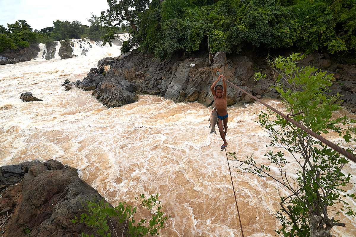 Khon Phapheng Waterfall - Mekong River In Champasak